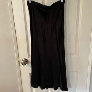 Zara Satin Midi Skirt